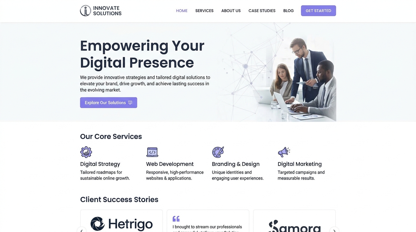 AverixOne Business Website Preview