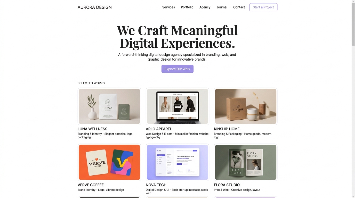 Creative Agency Template Preview